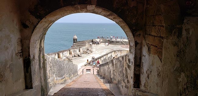 Steep Cannon Ramp at El Morro in Old San Juan